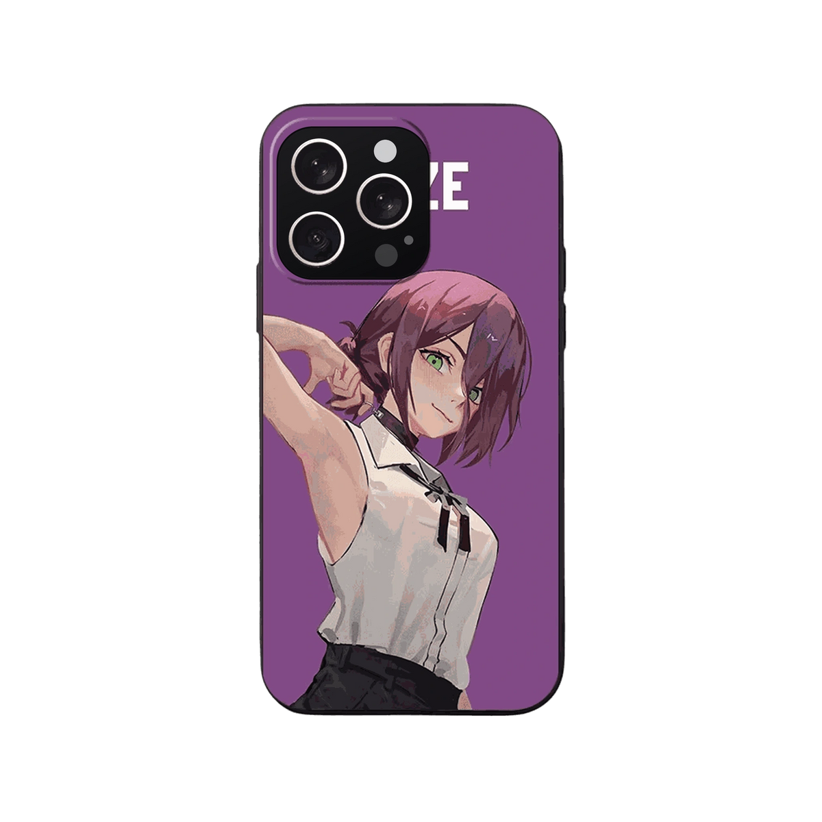 Coque iPhone Chainsaw Man – Reze, Aplat Violet, dominante violet