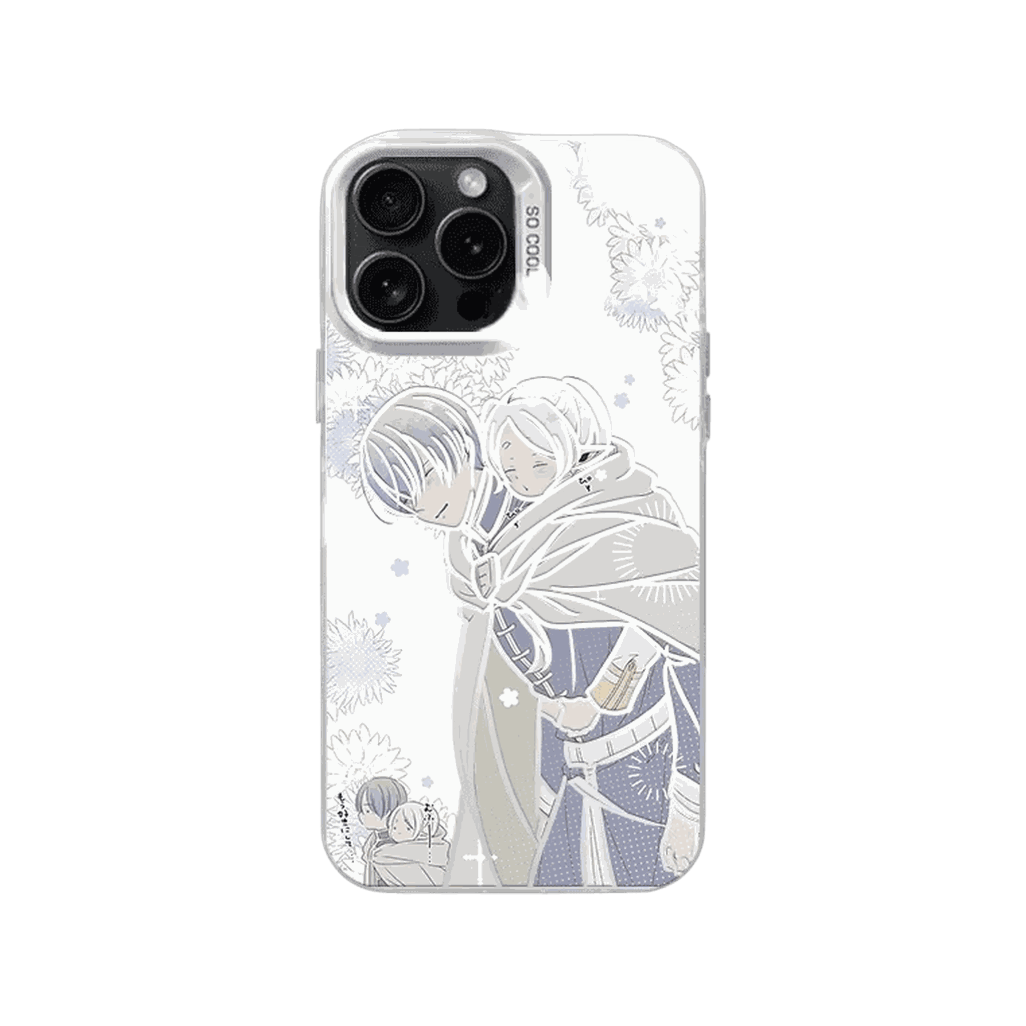 Coque iPhone Frieren – Himmel porte Frieren, dominante blanc bleuté