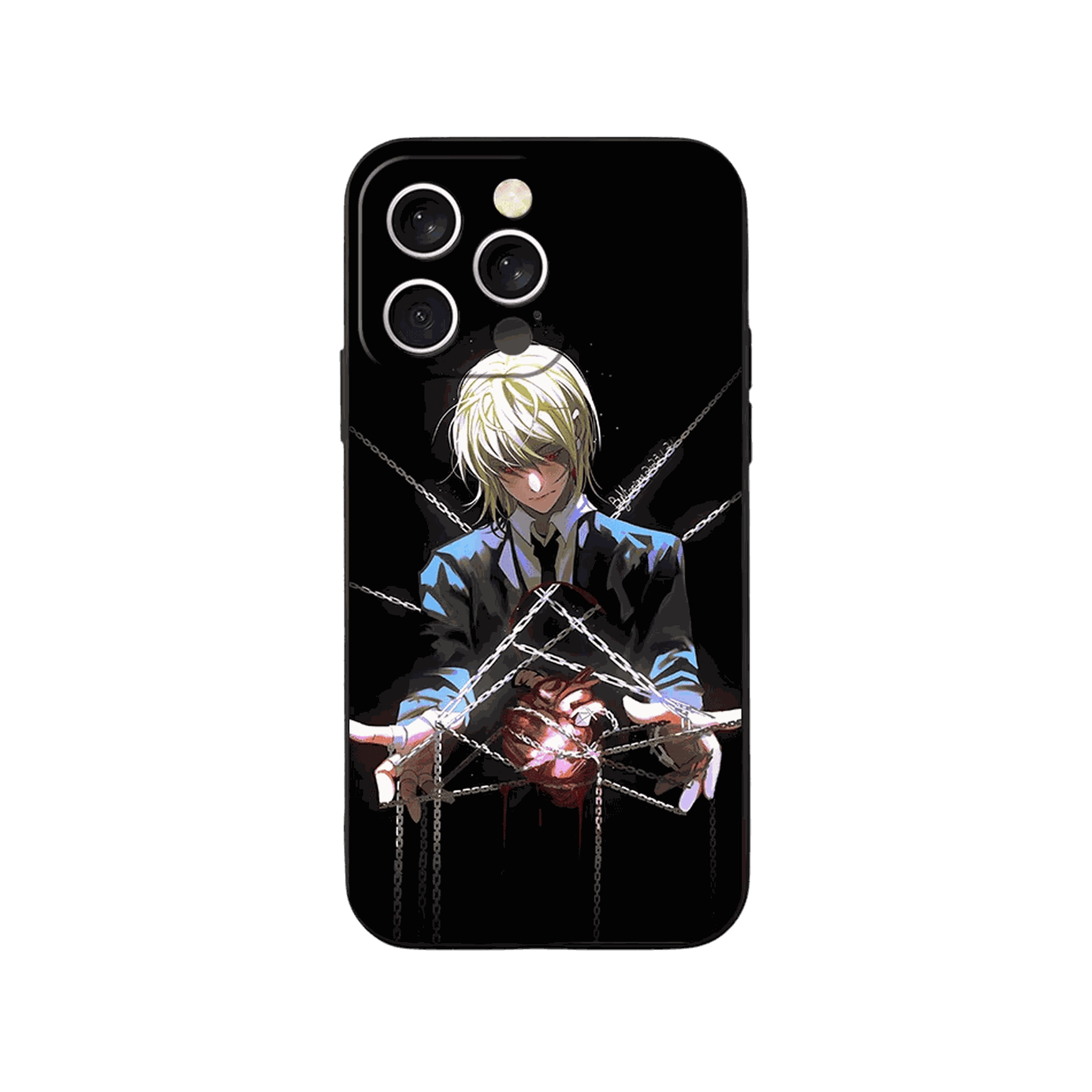 Coque iPhone Hunter x Hunter – Kurapika, le Serment, dominante noir