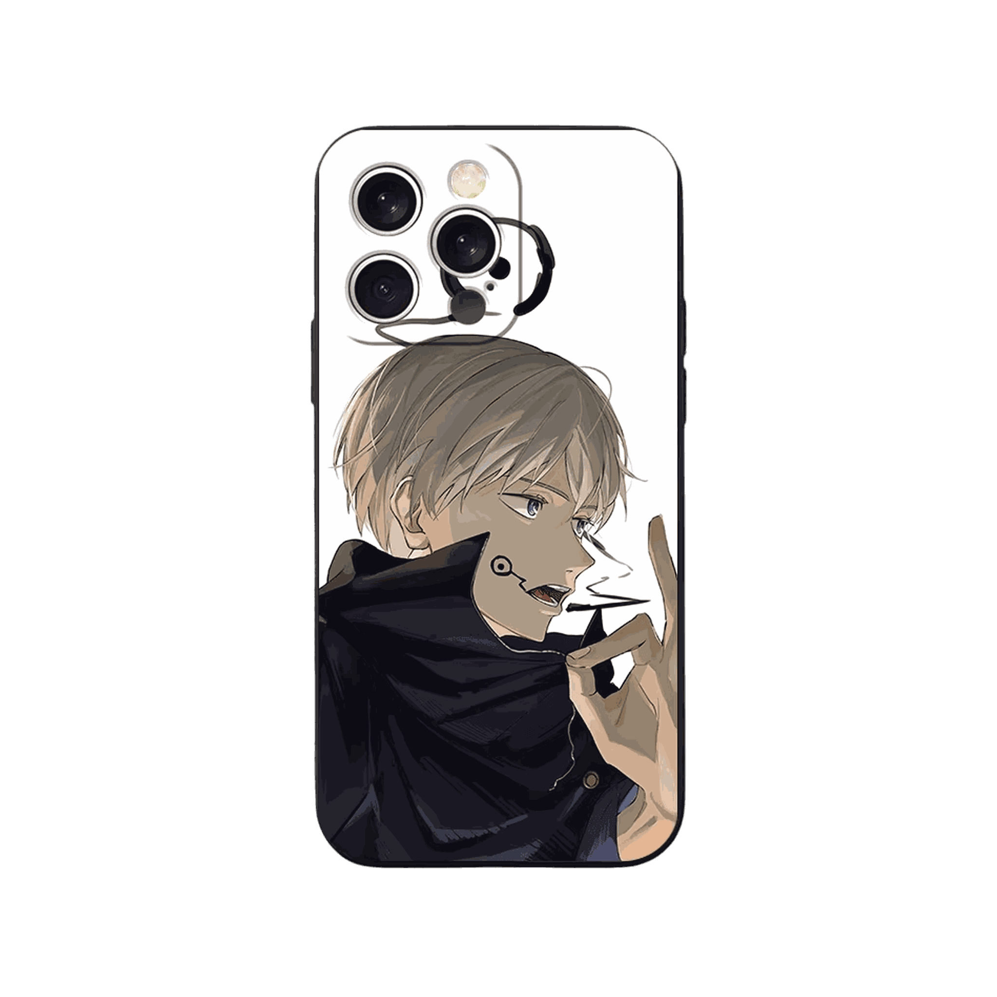Coque iPhone Jujutsu Kaisen – Inumaki, Fond Blanc, dominante blanc