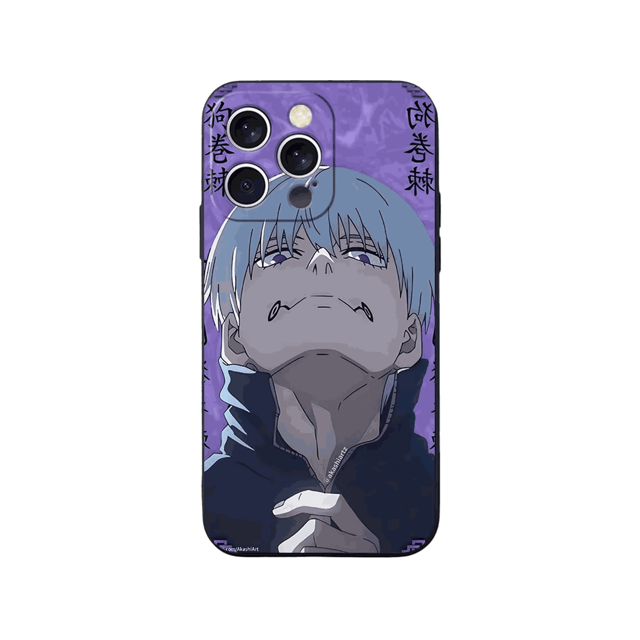 Coque iPhone Jujutsu Kaisen – Inumaki, Fond Violet, dominante violet