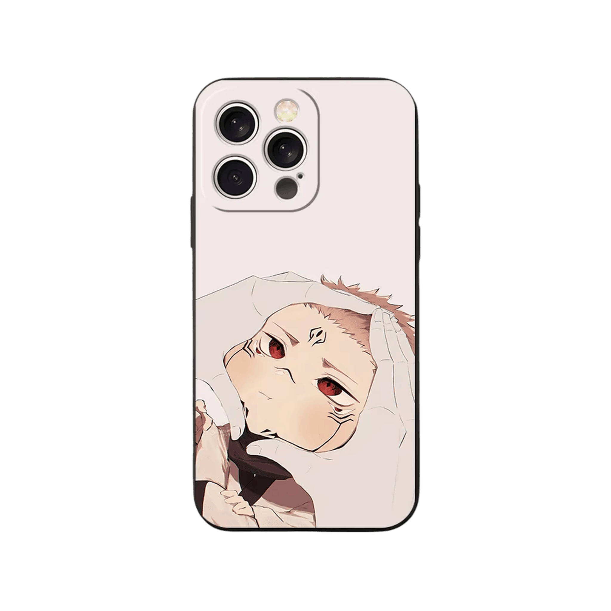 Coque iPhone Jujutsu Kaisen – Sukuna au Réveil, dominante rose pâle