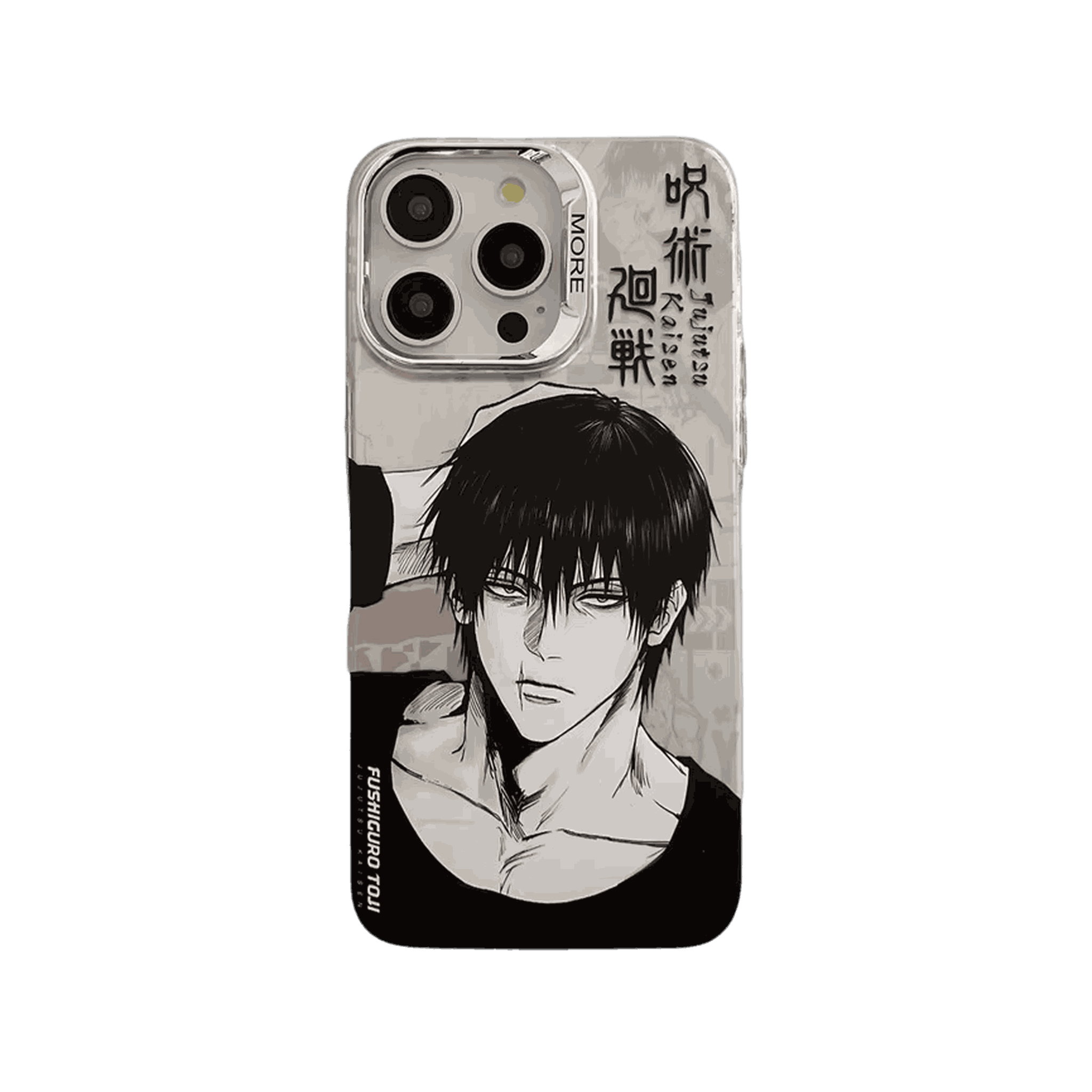 Coque iPhone Jujutsu Kaisen – Toji, Portrait Encré, dominante noir et blanc