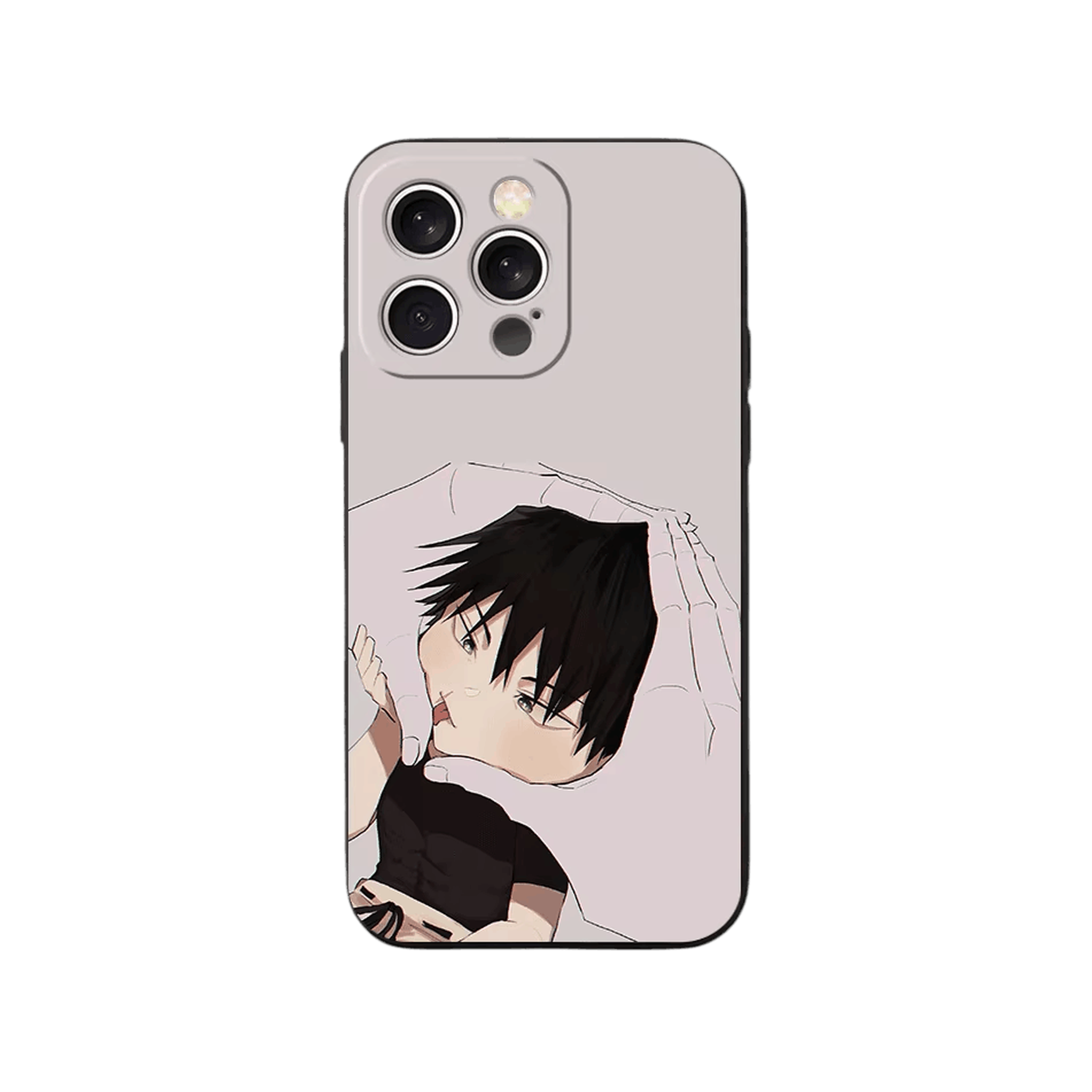 Coque iPhone Jujutsu Kaisen – Toji au Réveil, dominante beige rosé