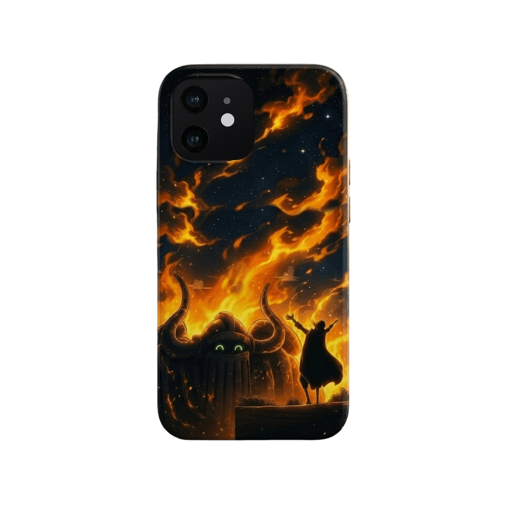 Coque iPhone One Piece Joy Boy et Emet le géant de fer silicone givré