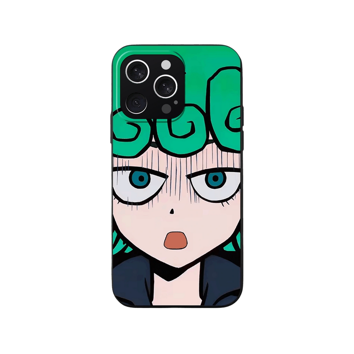 Coque iPhone One Punch Man – Tatsumaki, Aplat Vert, dominante vert
