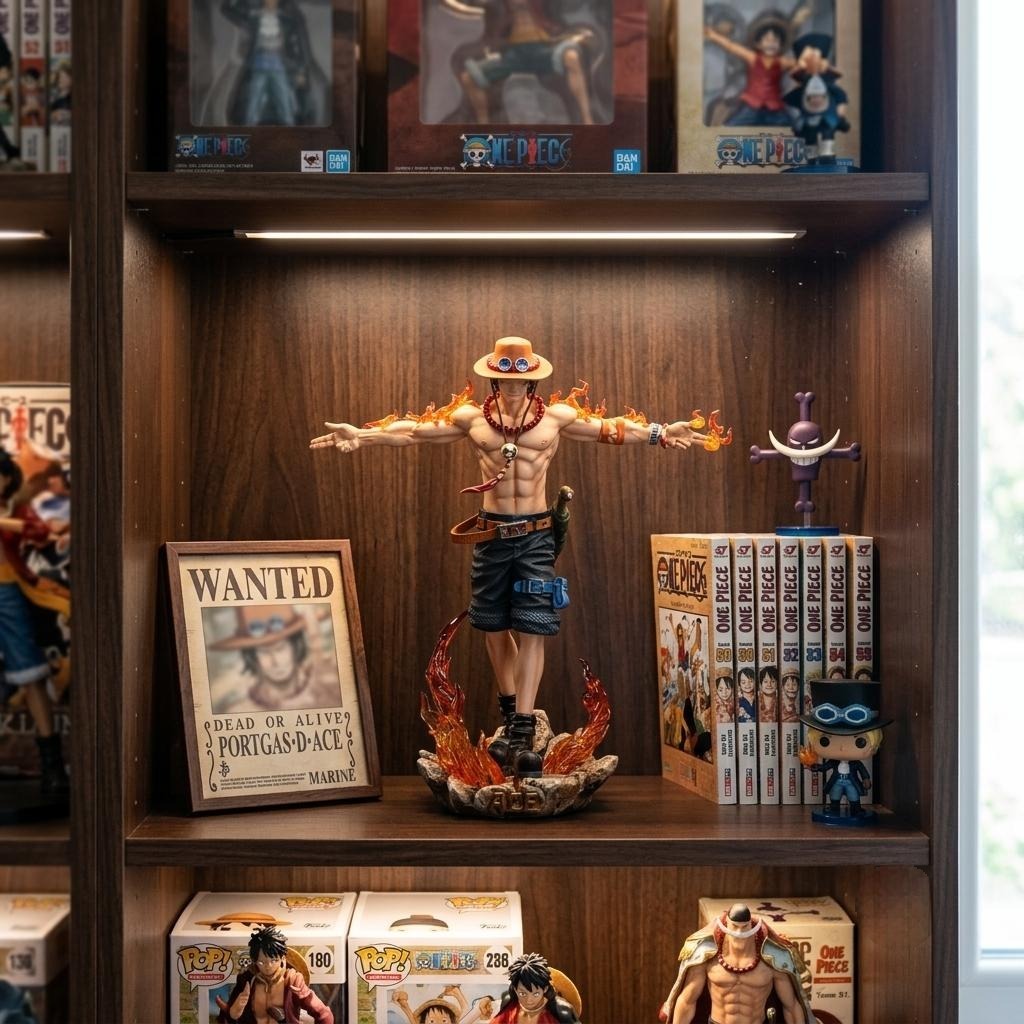 Figurine Portgas D. Ace flammes déployées présentation