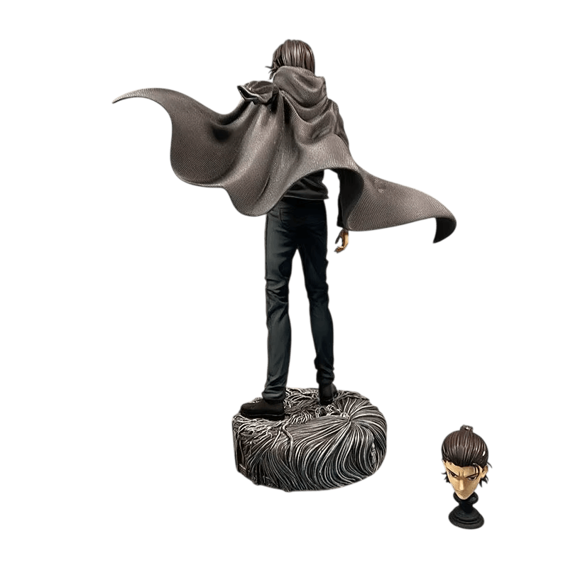 Figurine Eren Jäger vue de dos cape flottante - Attaque des Titans
