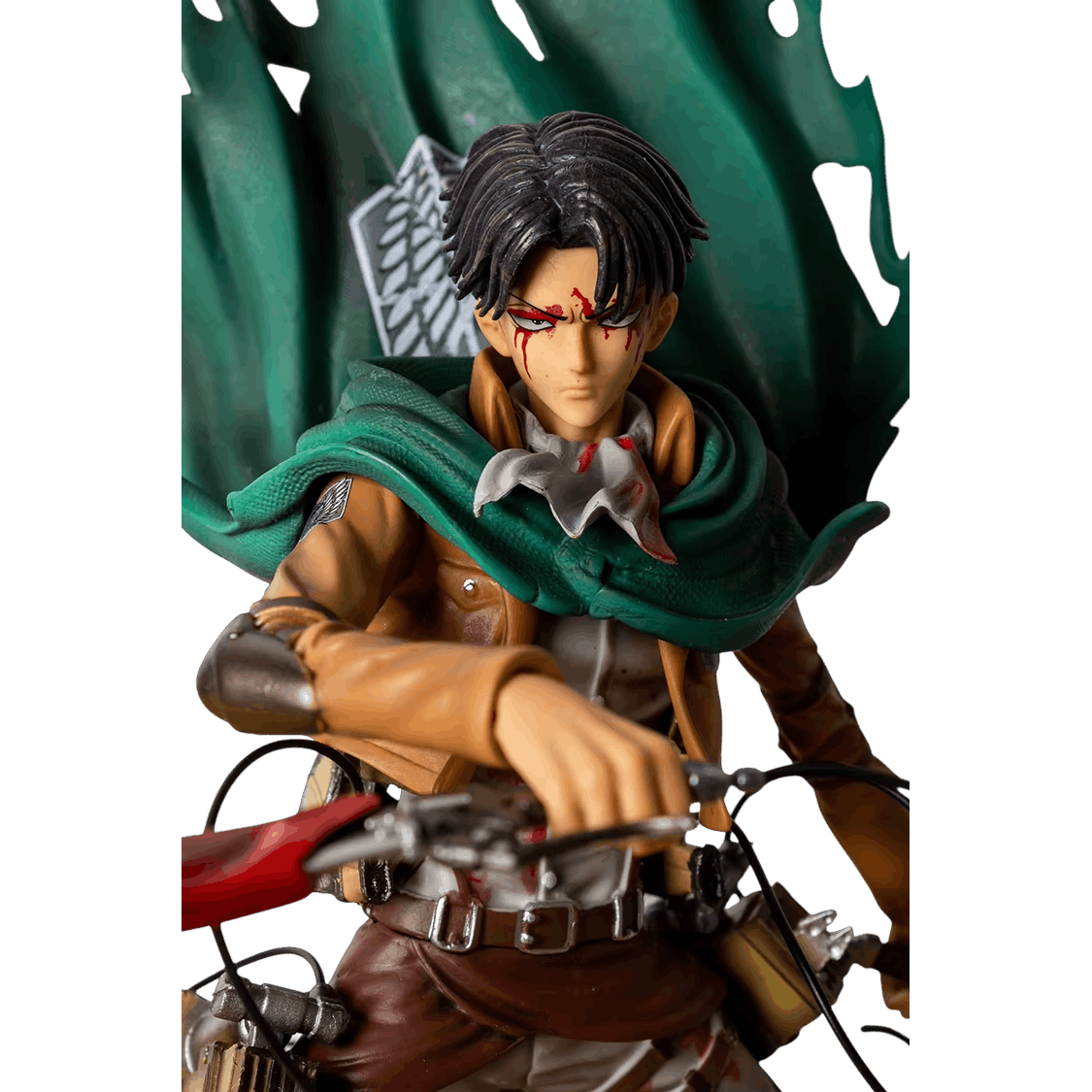 Figurine Livai Levi Ackerman combat cape Attaque des Titans - details