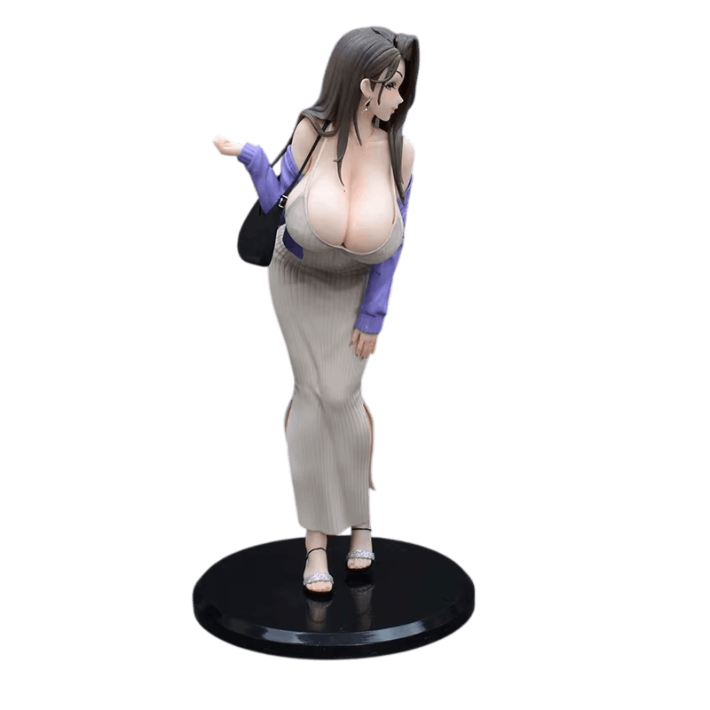 Figurine bishoujo en robe longue - face
