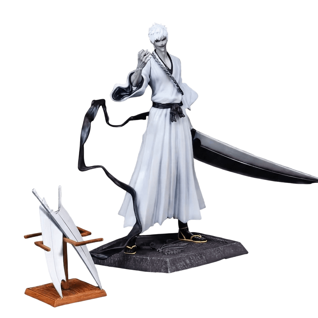 Figurine Zangetsu Hollow d'Ichigo kimono blanc vue de face - Bleach