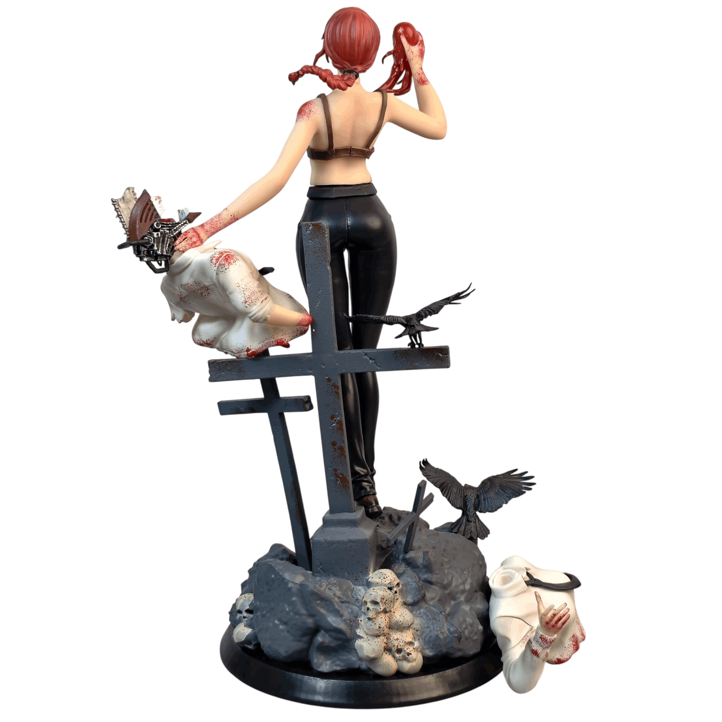 Figurine Makima vue arrière tresse rousse - Chainsaw Man