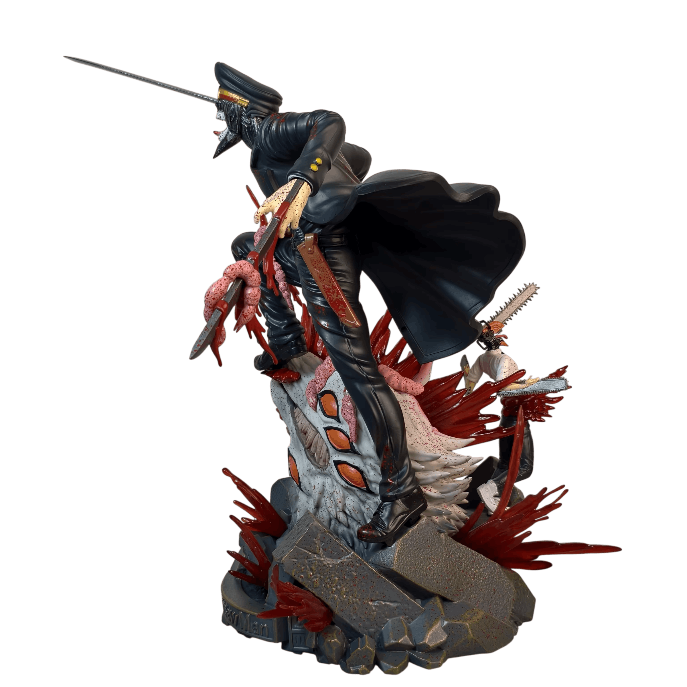 Figurine diorama Samurai Sword face à Denji vue de profil - Chainsaw Man