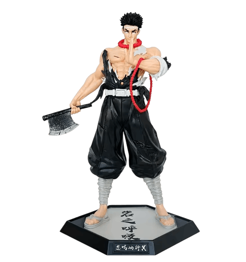 Figurine Gyomei Himejima hache et corde rouge main en prière - Demon Slayer