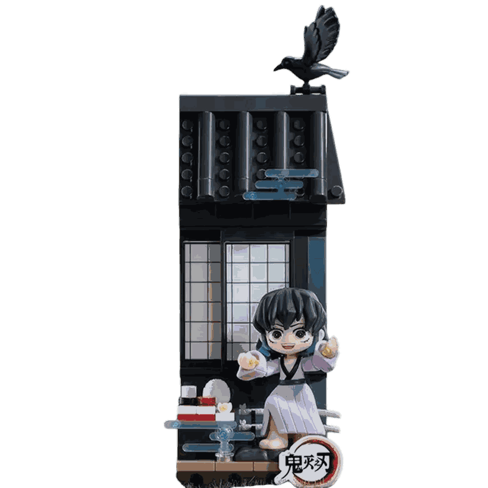 Figurine chibi Kanao Tsuyuri vue de face — kimono lavande — Demon Slayer, PVC peint