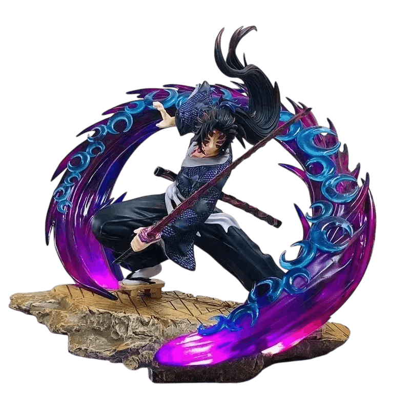 Figurine lumineuse Kokushibo croissant lunaire Demon Slayer - face