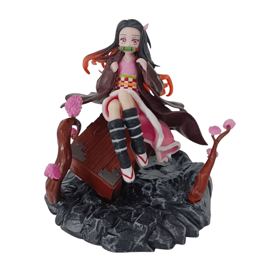 Figurine Nezuko aux sakuras Demon Slayer - face