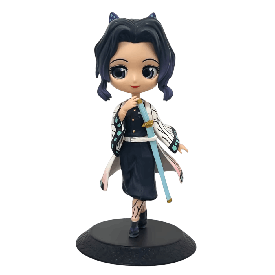 Figurine Demon Slayer Shinobu Kochō Haori Papillon 15 cm sur son socle rond - face