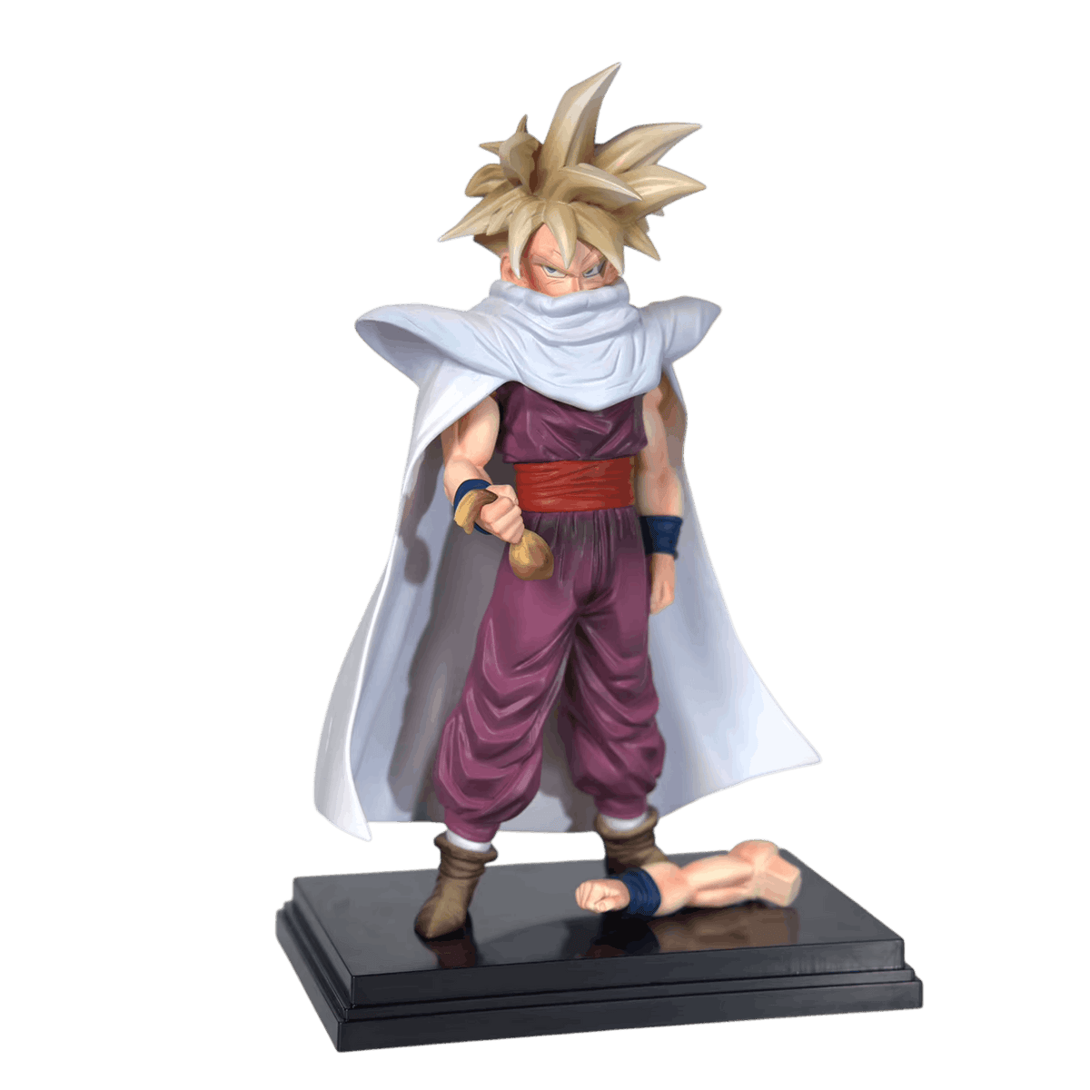 Figurine Son Gohan adolescent (Dragon Ball), super Saiyan : chevelure dorée dressée — détourée, vue sans décor.