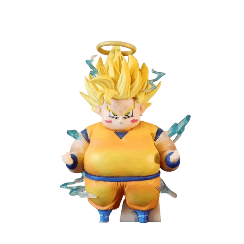 Figurine Dragon Ball Goku Super Saiyan 2 version ronde 7,5 cm - face