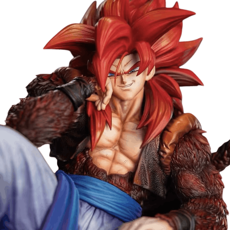 Figurine Gogeta SSJ4 - details pelage et queue