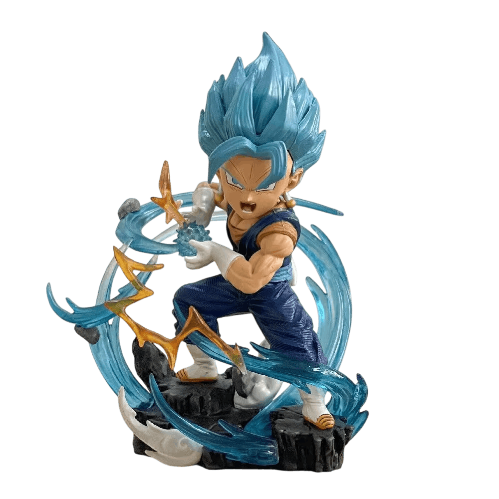 Figurine Dragon Ball Super Vegetto Blue Q version tourbillon d'énergie