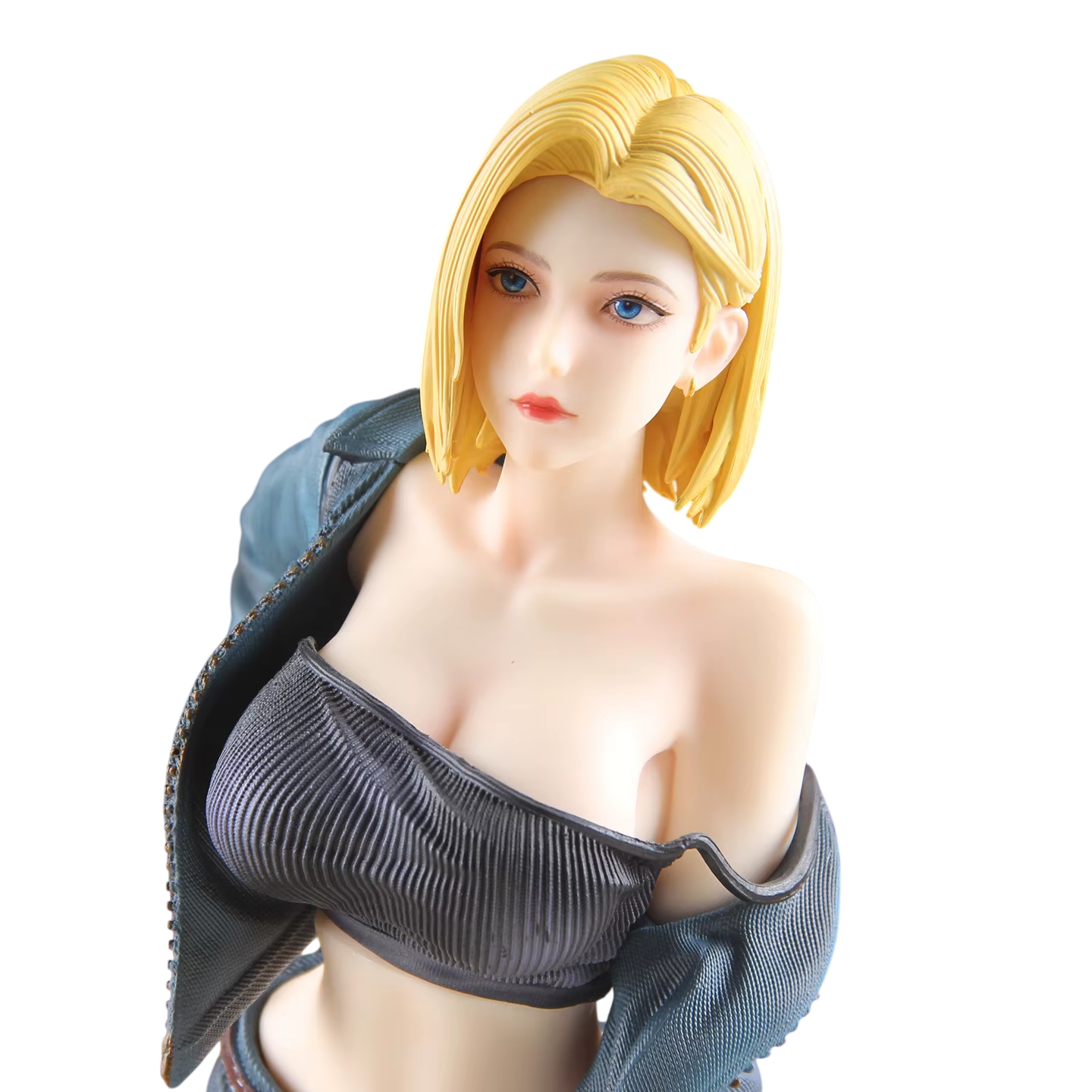 Figurine C-18 gros plan visage yeux bleus - Dragon Ball Z