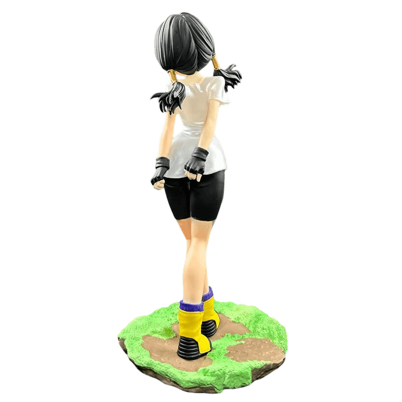 Figurine Videl vue de dos, couettes basses retenues par des anneaux dorés