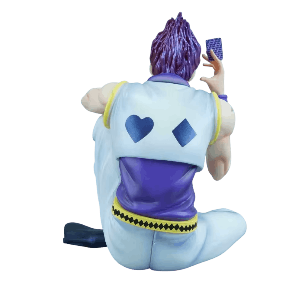 Figurine Hisoka détails de la carte et du visage