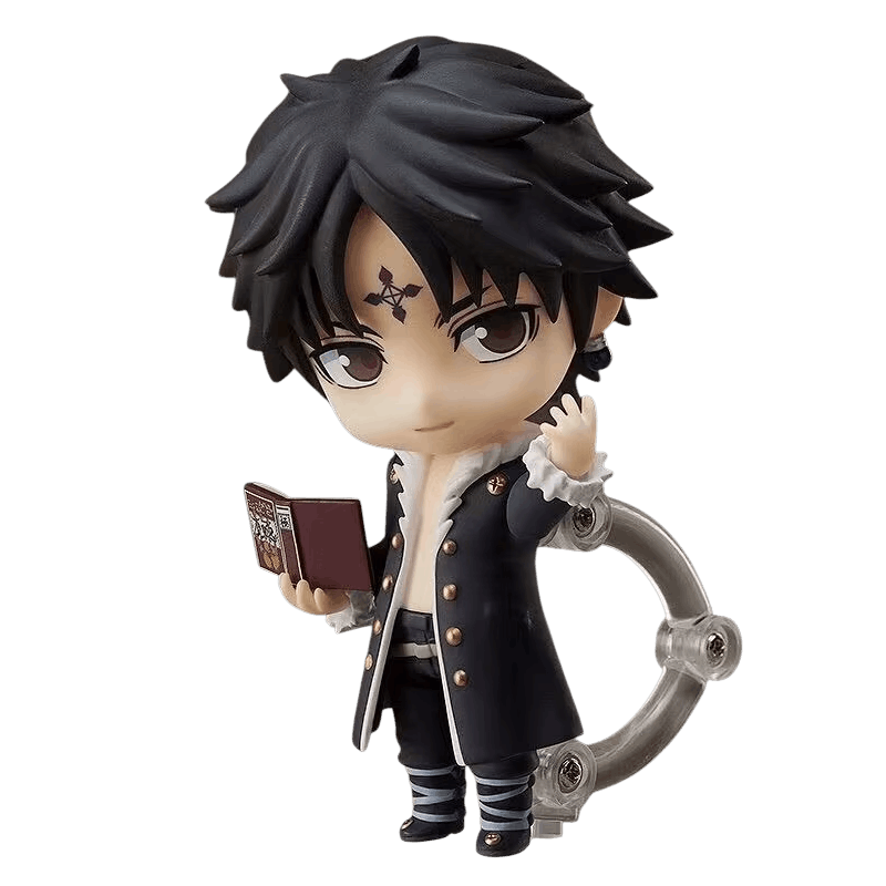 Figurine chibi Chrollo Lucilfer Hunter x Hunter - face avec son grimoire