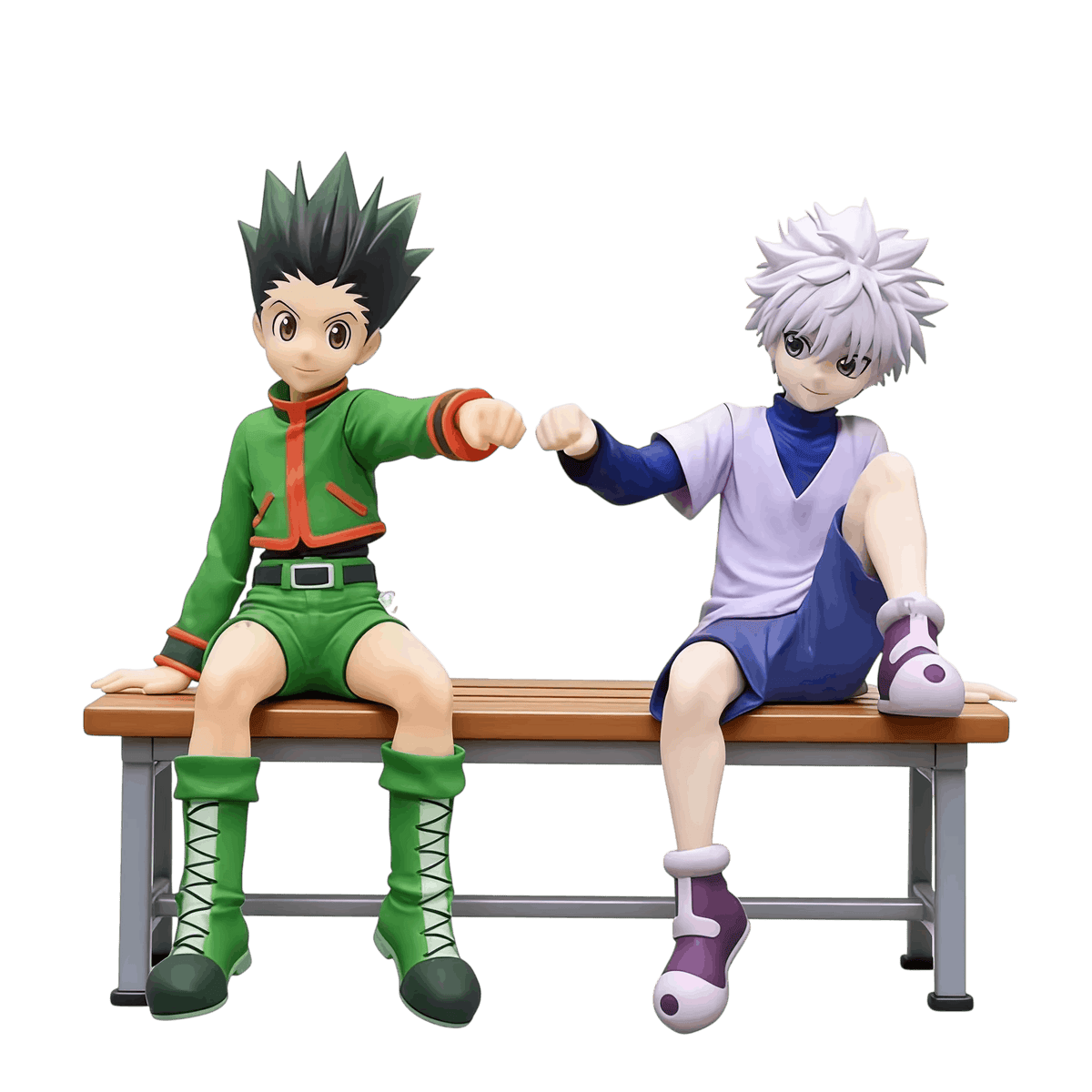 Figurines Gon et Killua Hunter x Hunter - duo perche poing contre poing