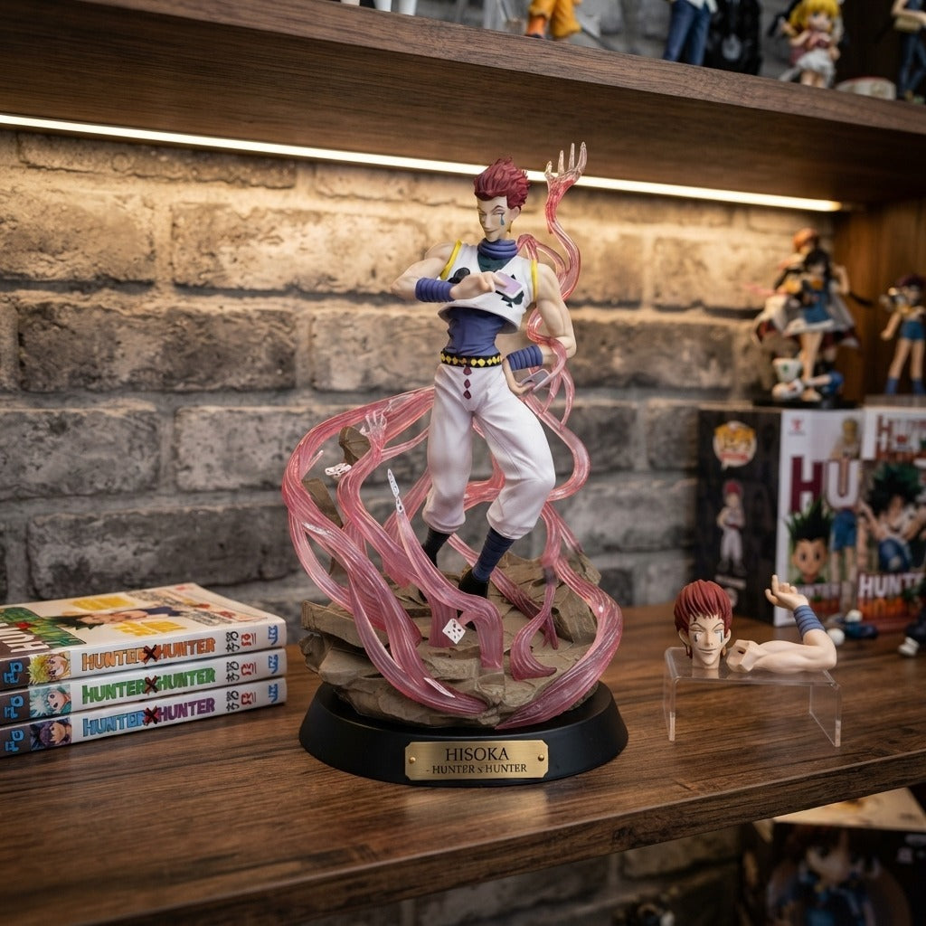 Figurine Hisoka Bungee Gum Hunter x Hunter - exposee sur une etagere (decor non inclus)