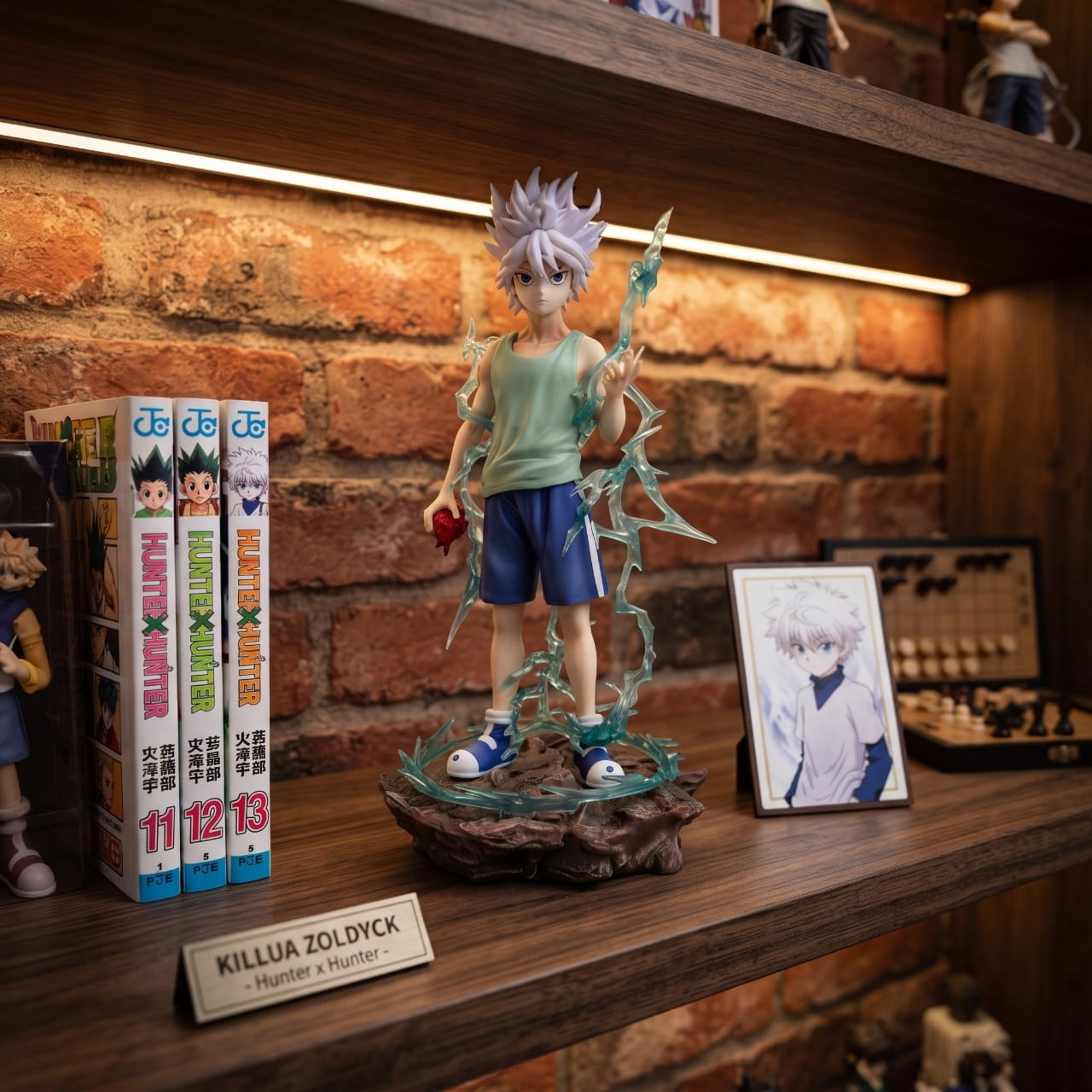 Figurine Killua Zoldyck eclairs Hunter x Hunter - exposee sur une etagere (decor non inclus)