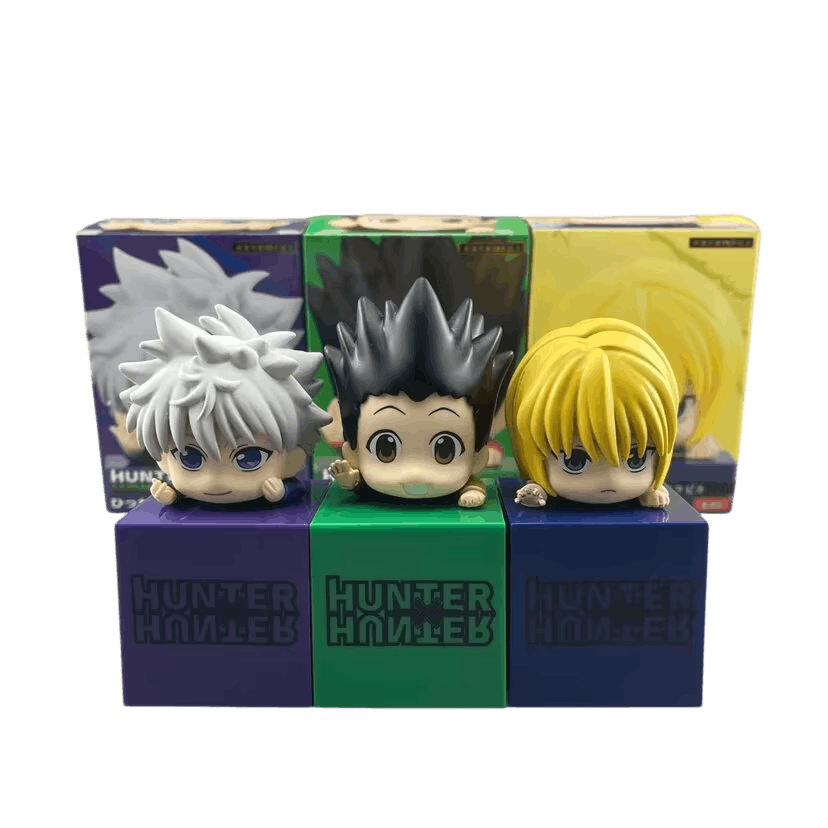 Figurines chibi Hunter x Hunter Gon Kurapika et Killua perchées - les trois