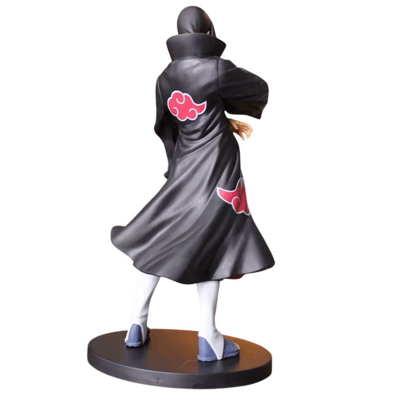 Figurine Itachi Uchiha manteau Akatsuki vue de côté