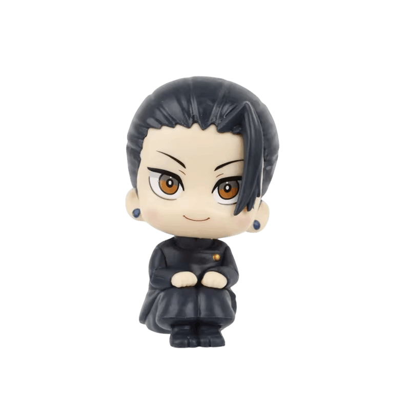 Figurine chibi Geto Suguru Jujutsu Kaisen 10 cm assis en tailleur - face