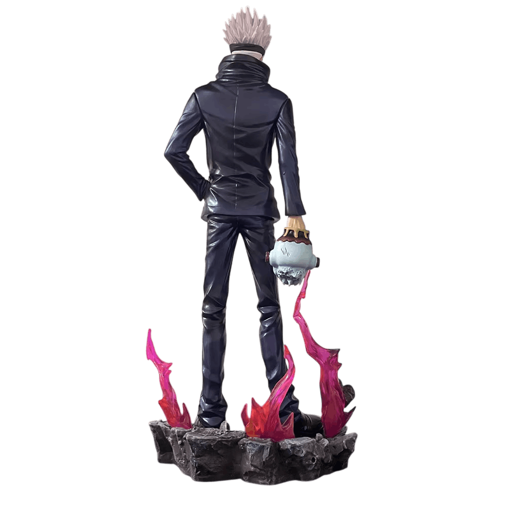 Figurine Gojo Satoru vue de dos uniforme noir - Jujutsu Kaisen