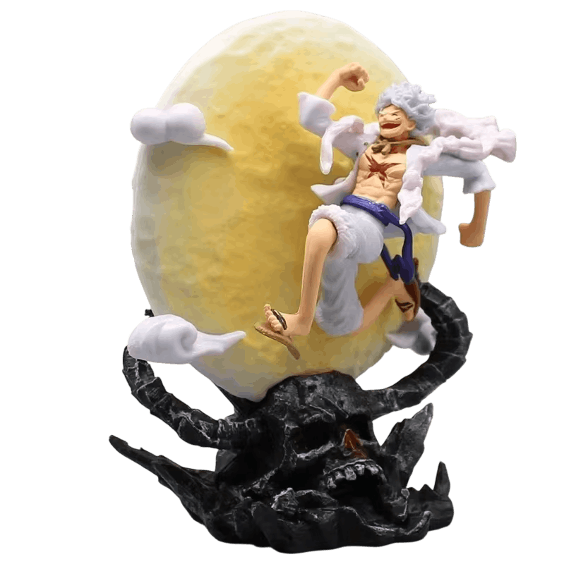Figurine Luffy Gear 5 pleine lune vue de côté
