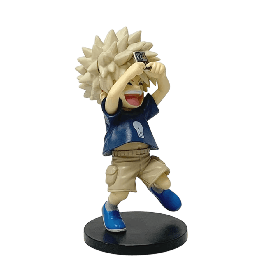 Figurine My Hero Academia Katsuki Bakugo enfant hilare - face