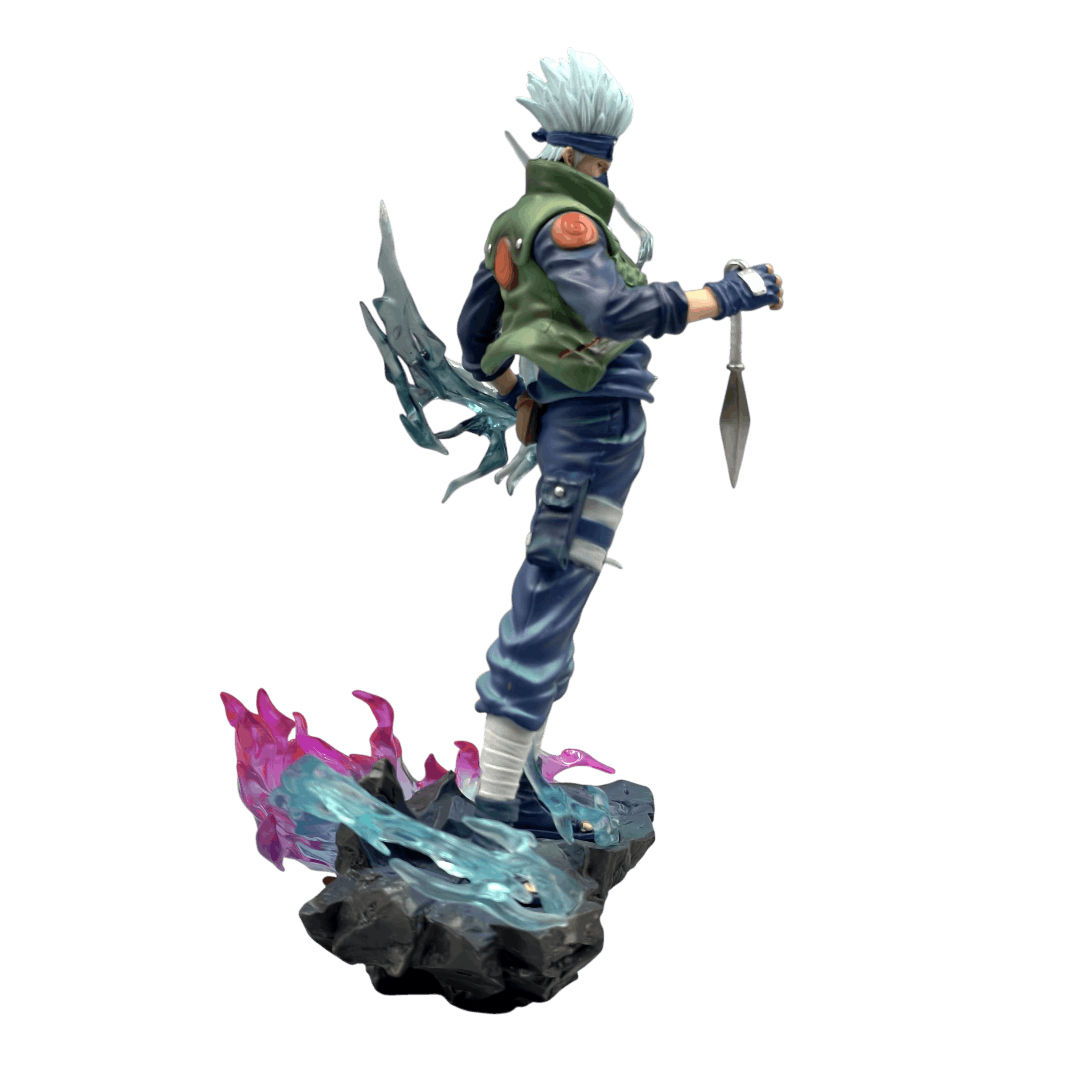 Figurine Kakashi Hatake vue de profil gilet vert - Naruto