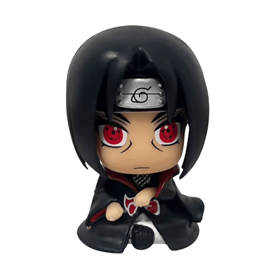 Figurine chibi Naruto Itachi Uchiha 10 cm assis - face