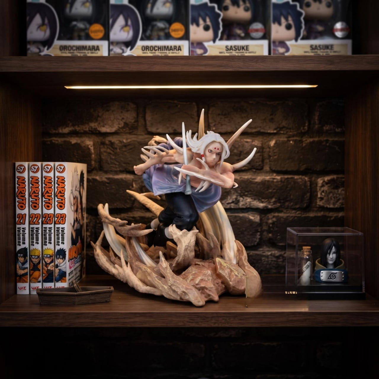 Figurine Kimimaro danse des os Naruto - exposee sur une etagere (decor non inclus)