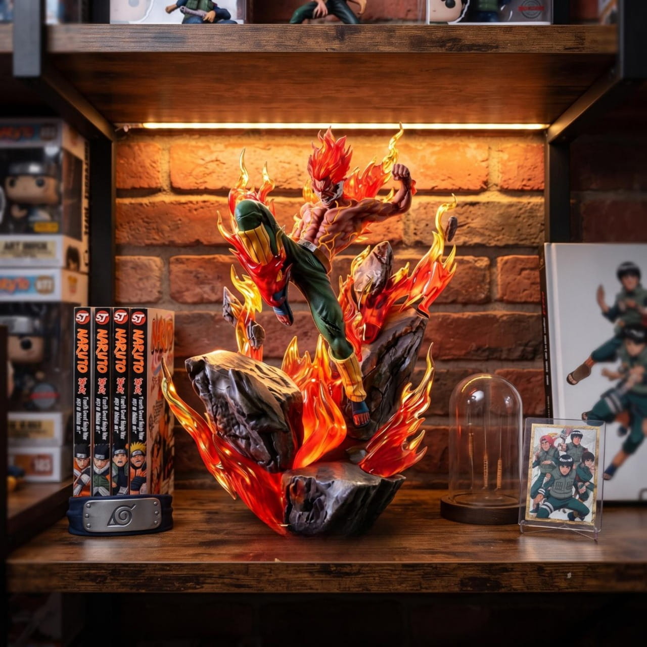 Figurine Might Guy Maito Gai huit portes Naruto - exposee sur une etagere (decor non inclus)
