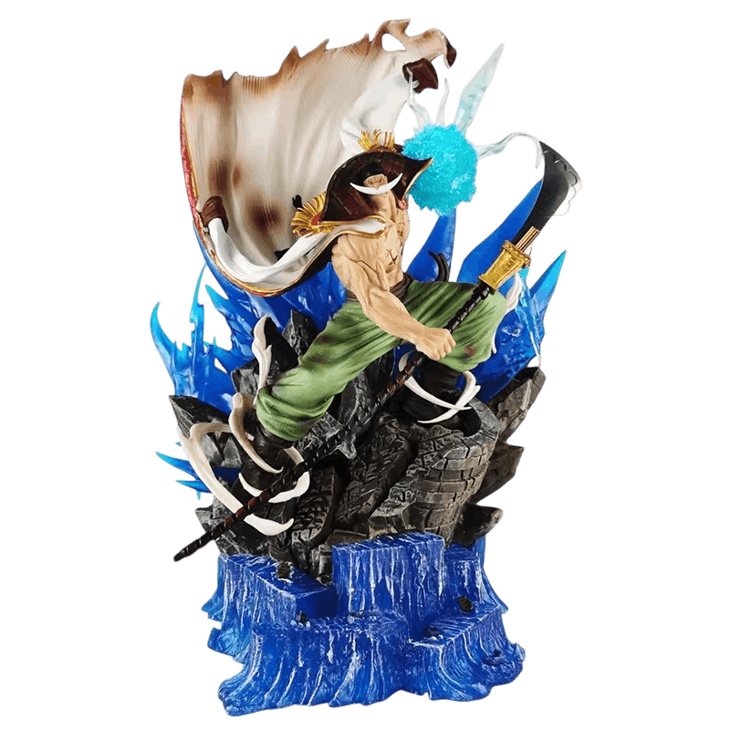 Figurine Barbe Blanche jeune bisento One Piece - face