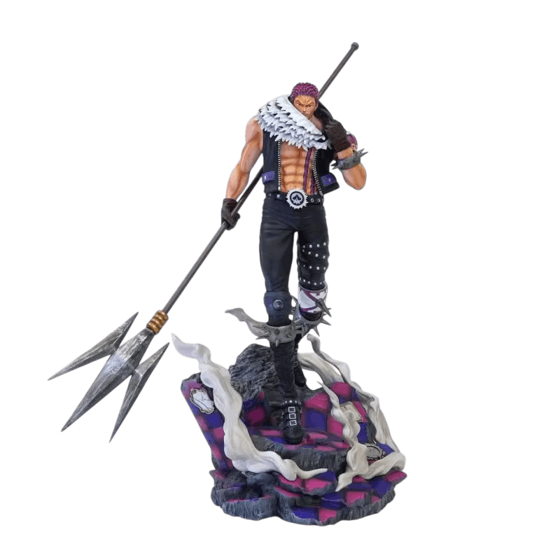 Figurine One Piece Charlotte Katakuri 44 cm vue de face avec trident Mogura