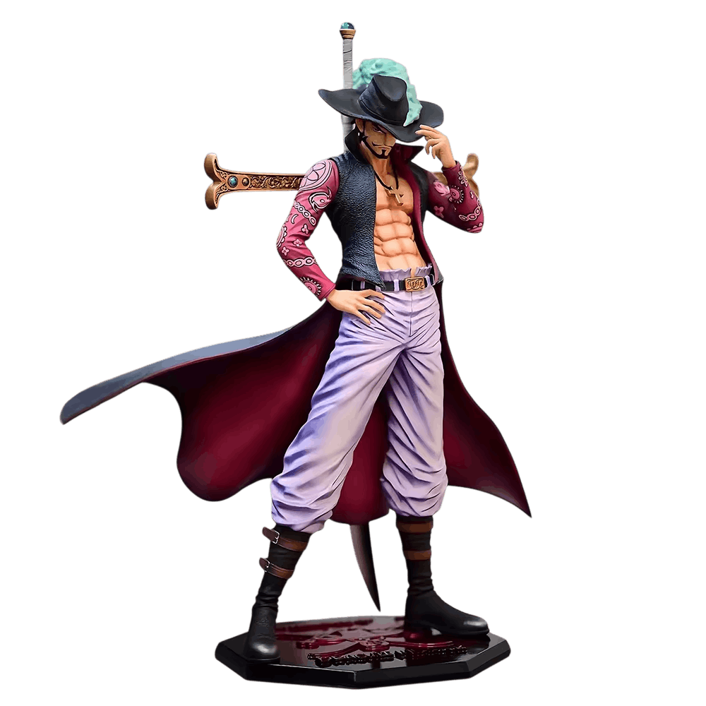 Figurine One Piece Dracule Mihawk pose classique 30 cm avec Yoru