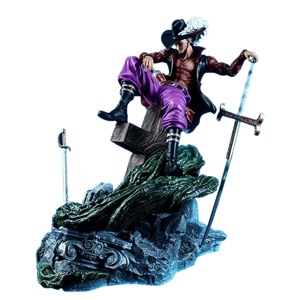 Figurine Dracule Mihawk Yoru oeil de faucon One Piece - face