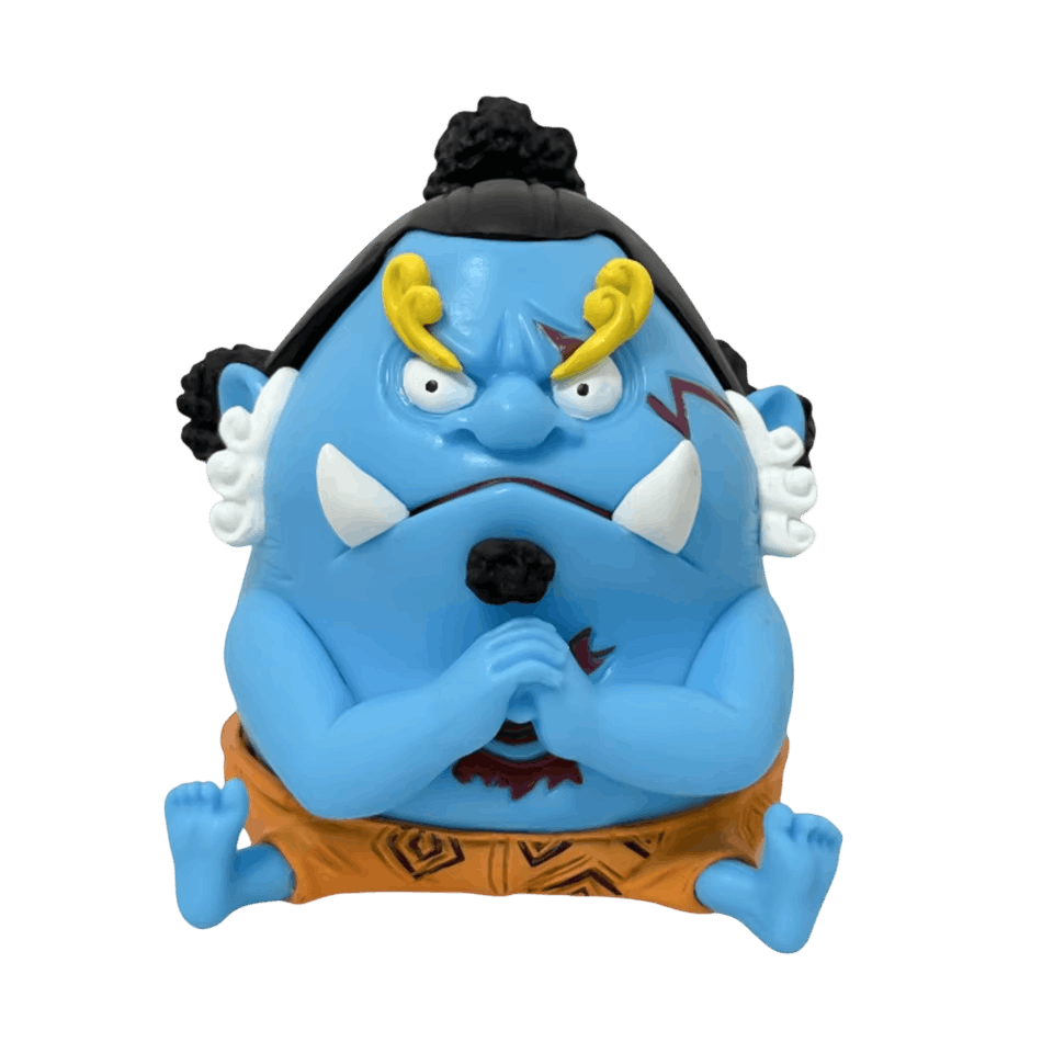 Figurine chibi Jinbe de One Piece assis bras croisés - face