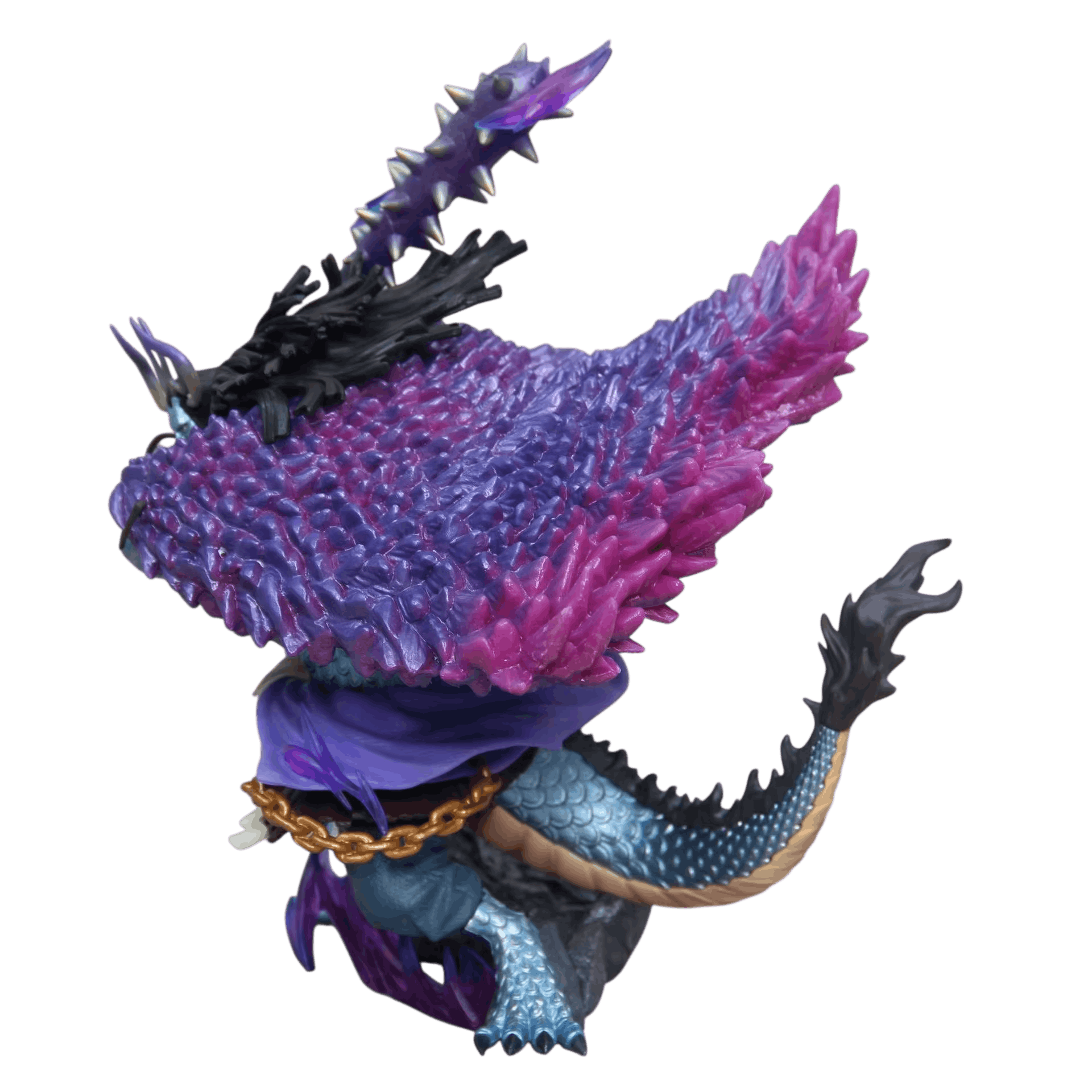 Figurine Kaido forme hybride dragon One Piece - details