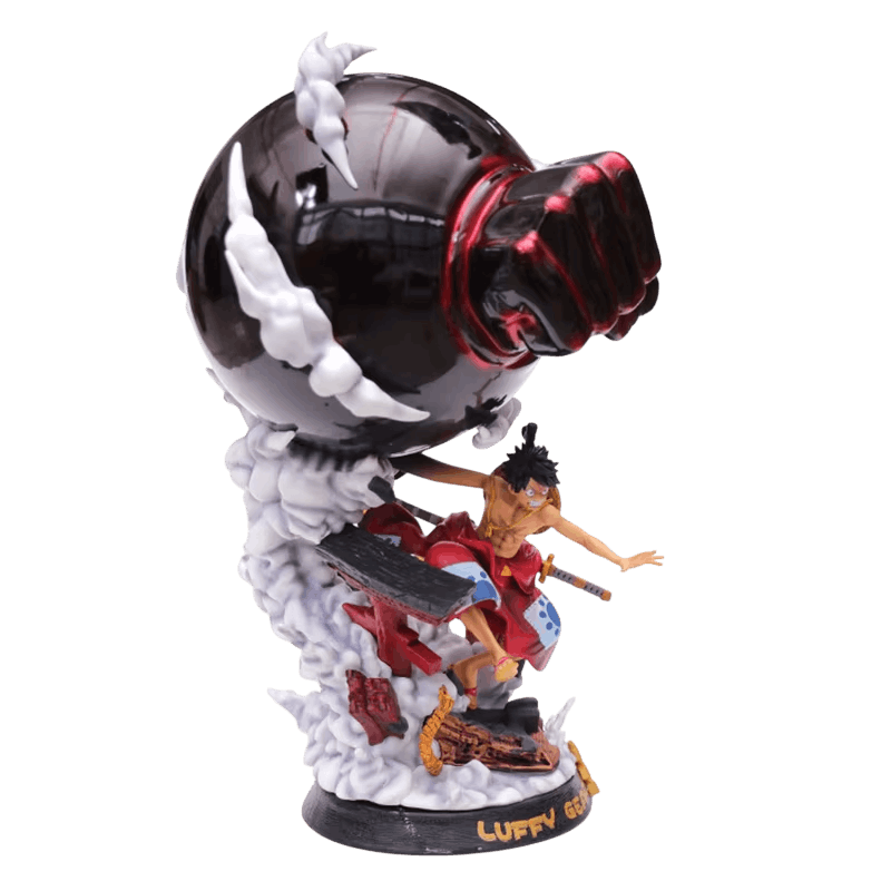 Figurine Luffy Gear 3 kimono One Piece - profil